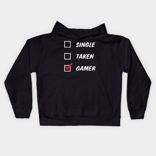 Single Taken Gamer Kids Hoodie